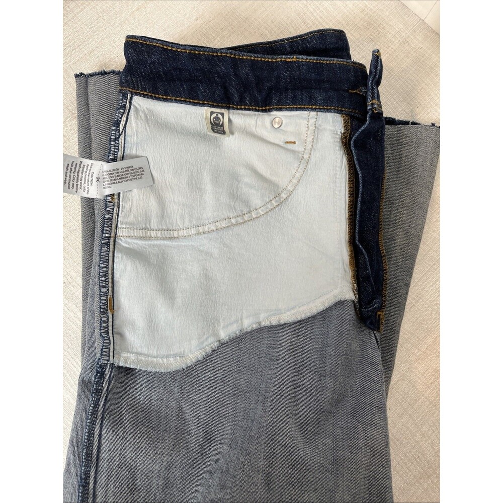 Ava & Viv Dark Wash Flare Jeans Women’s Plus Size 16 Frayed Hem Stretch Denim - Picture 14 of 14